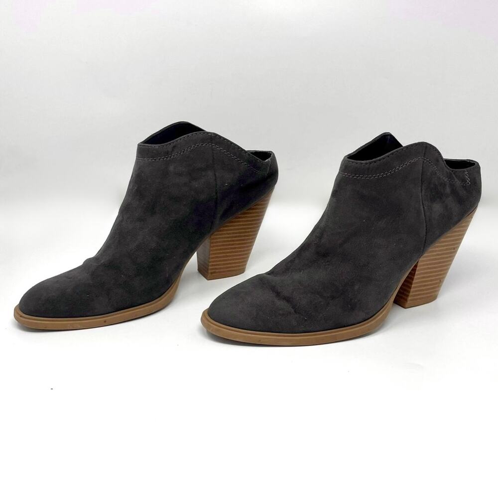 DV DOLCE VITA Gray Brown Faux Suede Mule Bootie